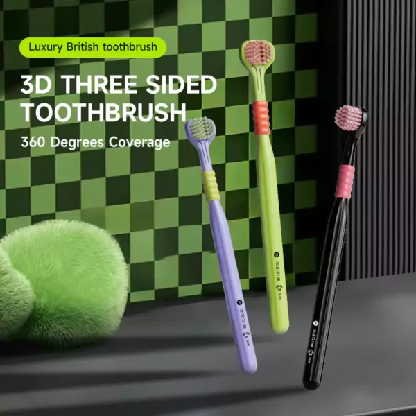 3-sided toothbrush